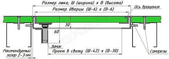 Люк под покраску Короб-бюджет 30 мм Люк под покраску Короб-бюджет 30 мм