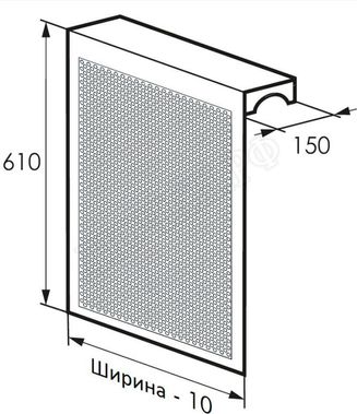 Радиаторный экран С перфорацией Кружок Перфорированный верх 590*610 Радиаторный экран С перфорацией Кружок Перфорированный верх 590*610