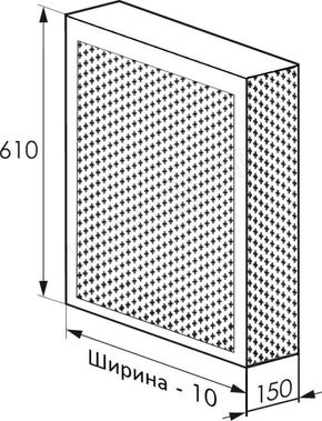 Радиаторный экран С перфорацией Цветок Металлический верх 290*610 Радиаторный экран С перфорацией Цветок Металлический верх 290*610