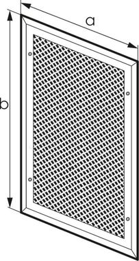 Решетка металлическая с перфорацией ПВС накладная 200*200 Решетка металлическая с перфорацией ПВС накладная 200*200